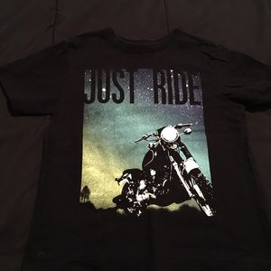 Boys black motorcycle T-shirt